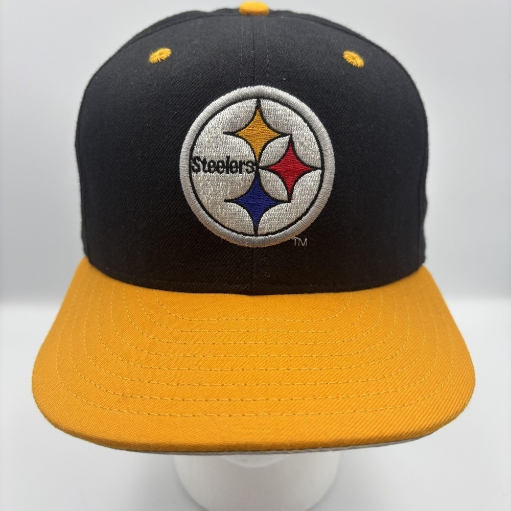 VTG Pittsburgh Steelers Hat Cap Fitted Mens 7 1/2 NFL Football New Era 90s USA